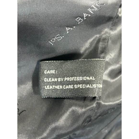 Jos. A. Bank Men’s Signature Collection Leather Jacket w/ Liner in Black - Sz L - Picture 7 of 10